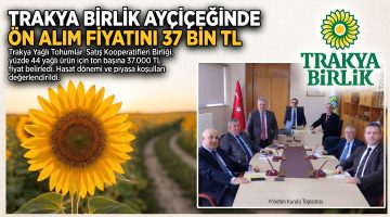 Trakya Birlik’ten ayçiçeği üreticisine müjde