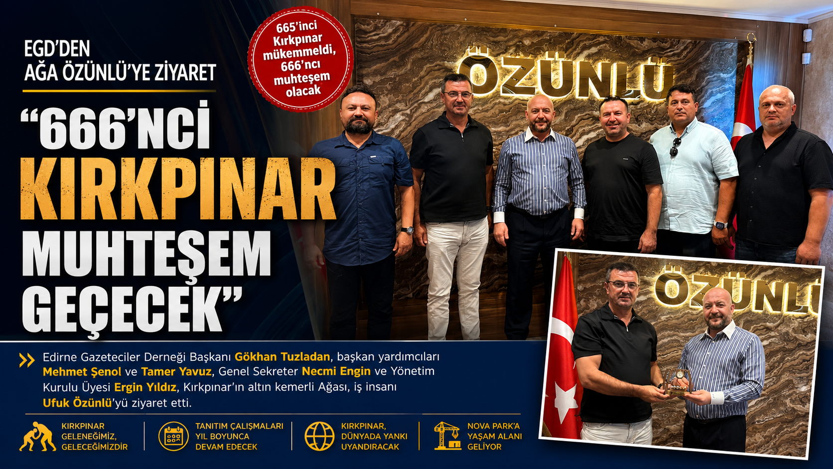 Özünlü: “666’ncı Kırkpınar muhteşem geçecek”