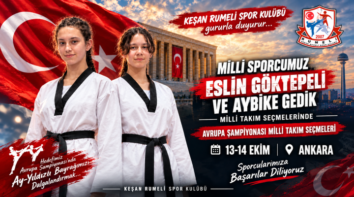 Eslin ve Aybike milli takım seçmelerine katılacak