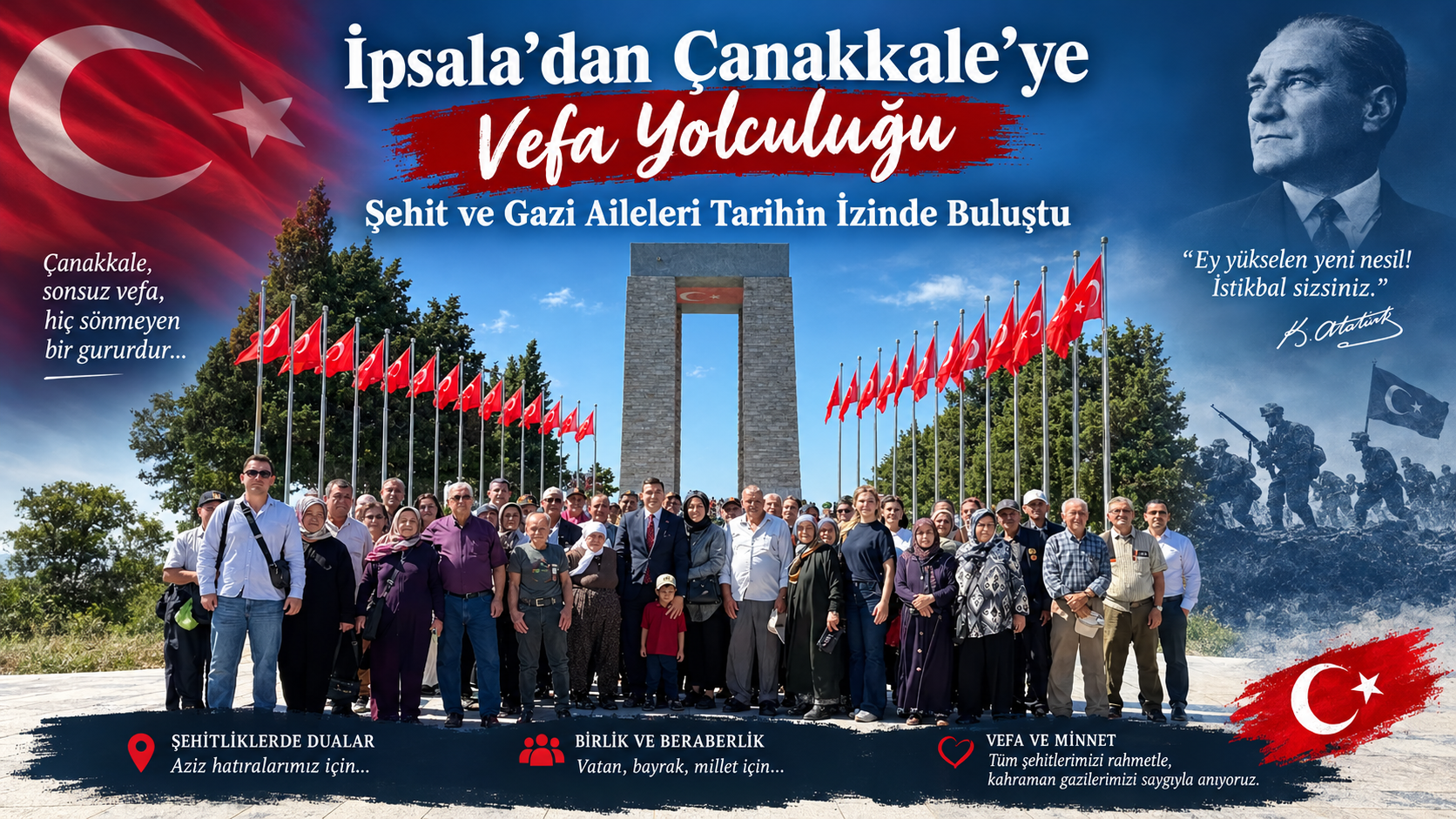 İpsala’dan Çanakkale’ye vefa yolculuğu