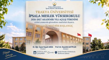 İpsala MYO Akademik Yılı açılış törenine hazırlanıyor