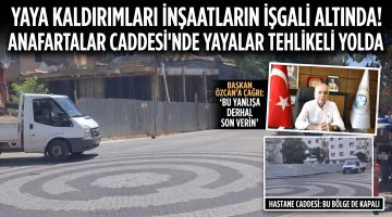 Yaya kaldırımları inşaatların işgali altında!