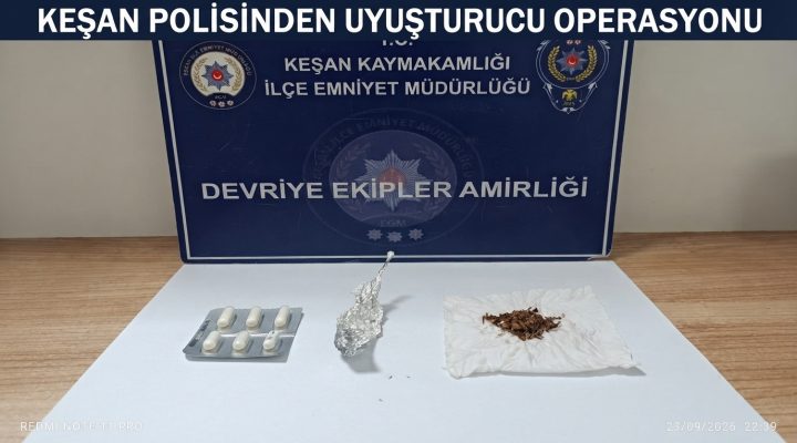 Keşan’da narkotik operasyonu: İki şüpheli yakalandı