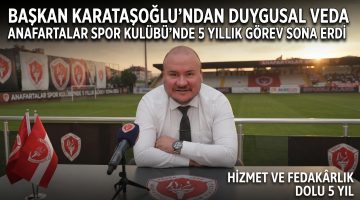 Karataşoğlu, Anafartalarspor başkanlığından istifa etti