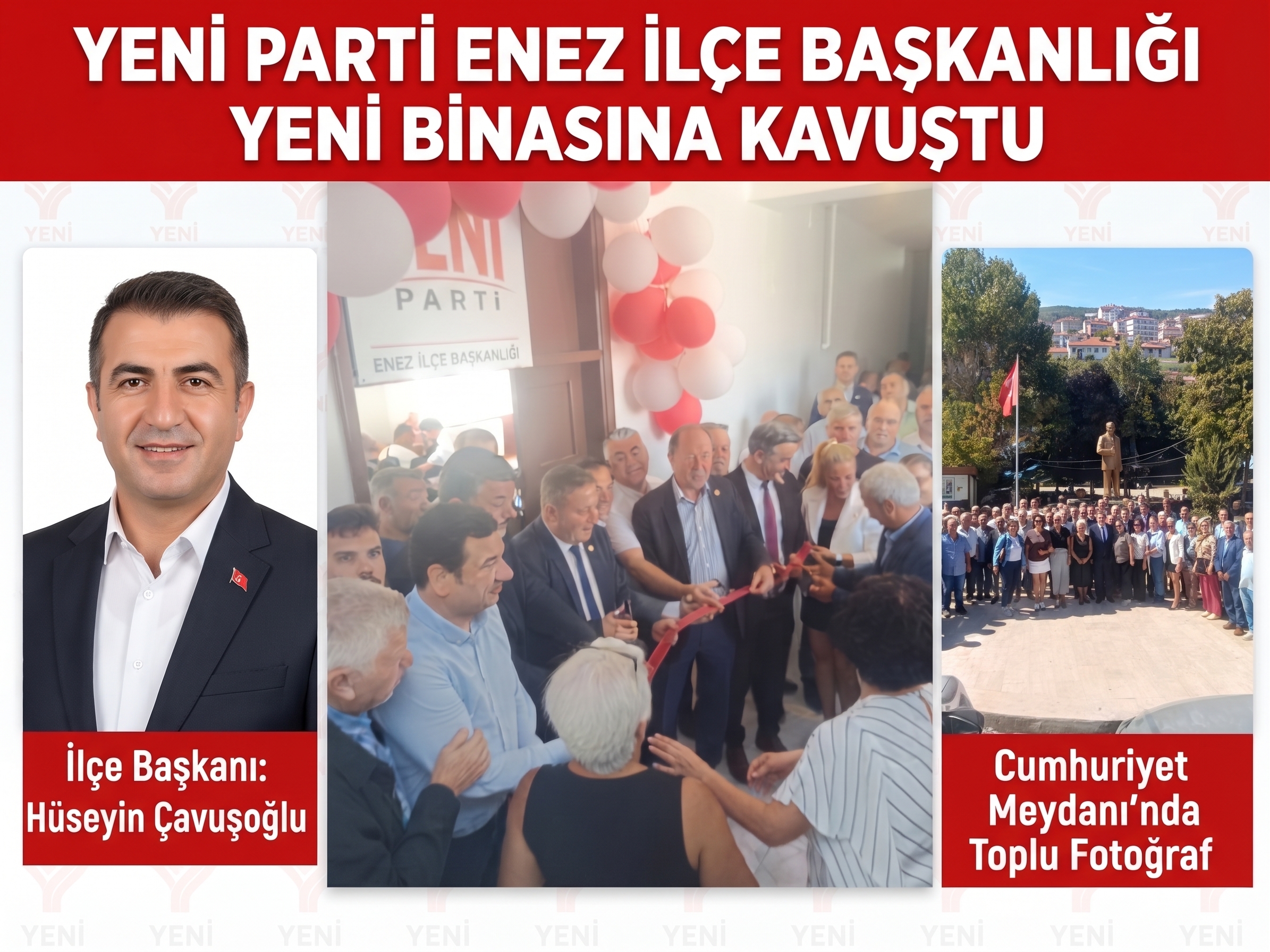 YENi Parti Enez İlçe Başkanlığı açıldı