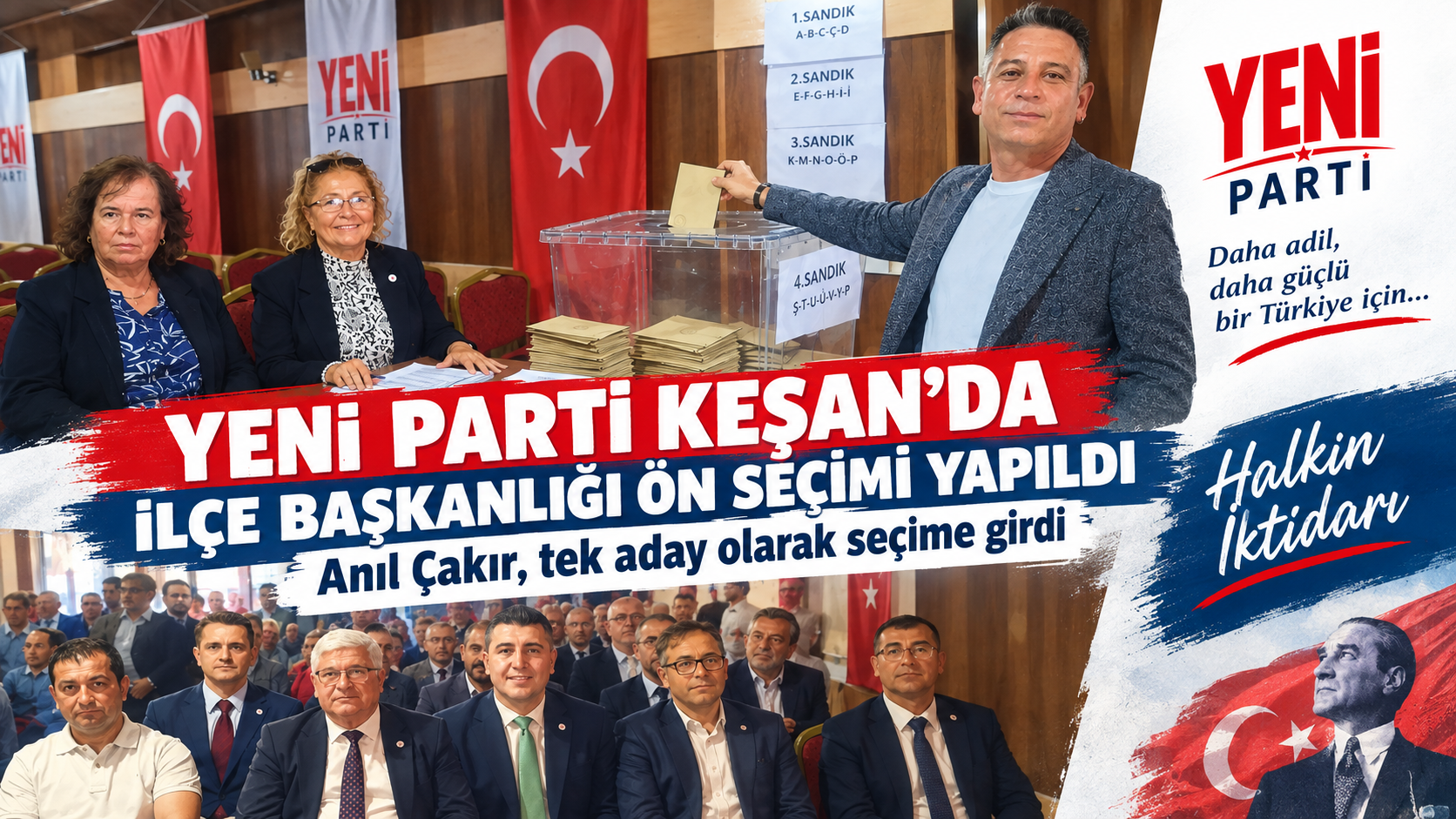 Yeni Parti Keşan ‘da İlçe Başkanlığı ön seçimi yapıldı