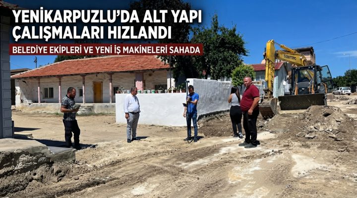 Yenikarpuzlu’da bozulan yollar yeniden onarılıyor