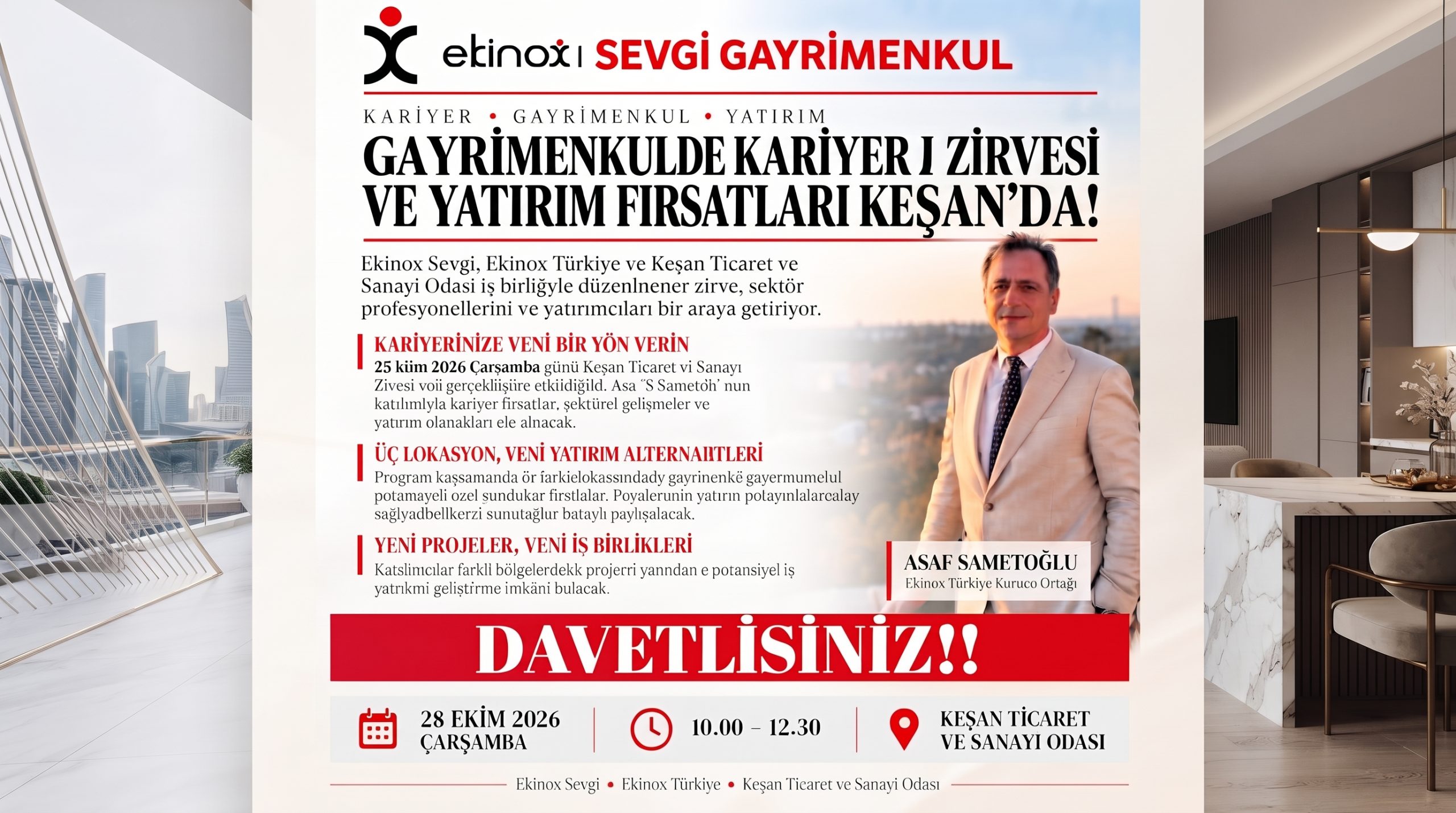Keşan’da Gayrimenkulde Kariyer Zirvesi ve Yatırım Fırsatları buluşması