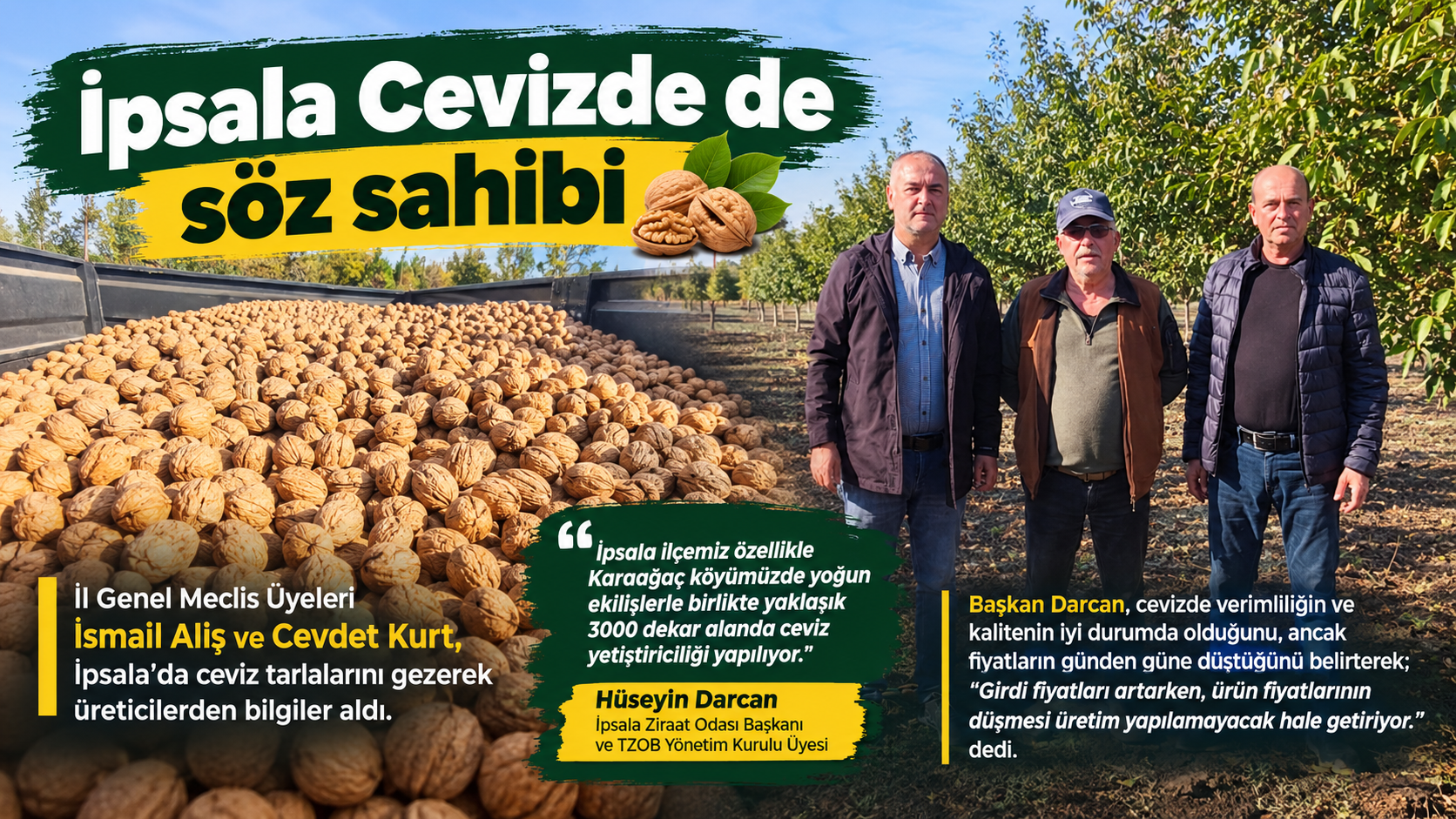 İpsala Cevizde de söz sahibi