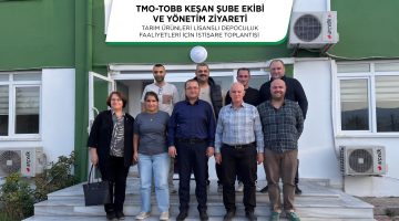 Kaymaz’dan Keşan Şube Müdürü Tarık Dinç’e ziyaret