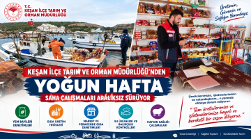 Keşan İlçe Tarım ve Orman Müdürlüğü’nden yoğun hafta