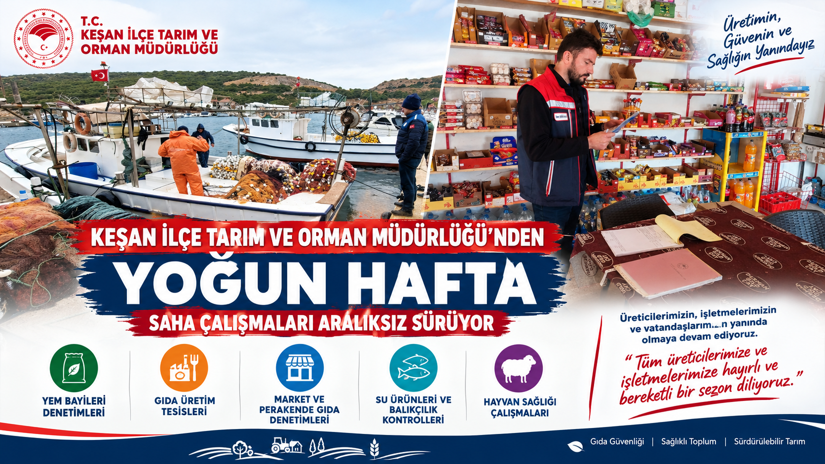 Keşan İlçe Tarım ve Orman Müdürlüğü’nden yoğun hafta