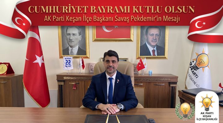 Pekdemir: “Cumhuriyetimizin 103. yılı kutlu olsun”
