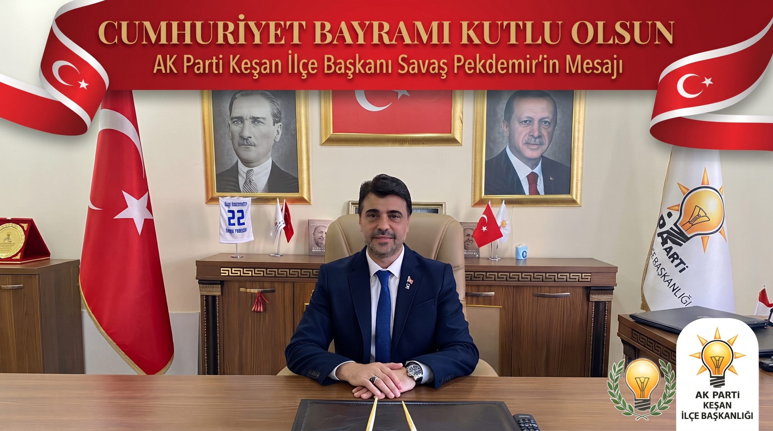 Pekdemir: “Cumhuriyetimizin 103. yılı kutlu olsun”