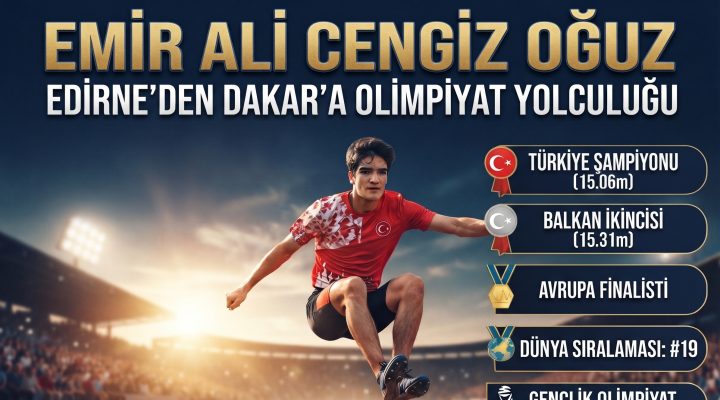 Edirne’nin şampiyonu Emir Ali Cengiz Oğuz sınırları aştı