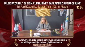 Dilek Pazarlı: “29 Ekim Cumhuriyet Bayramımız kutlu olsun! “