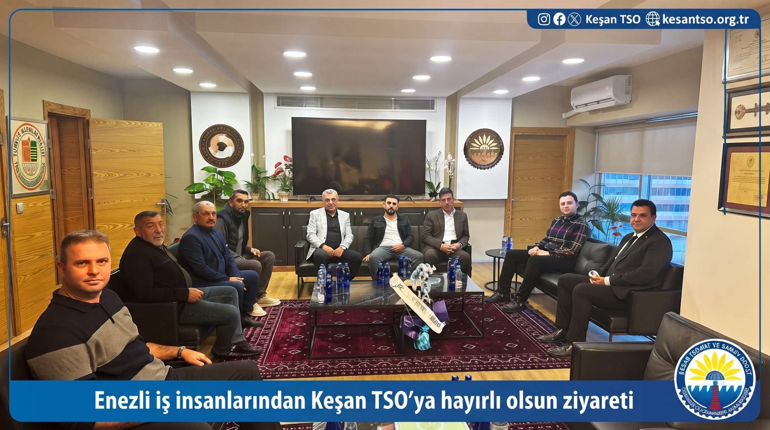 Enezli iş insanlarından Keşan TSO’ya hayırlı olsun ziyareti