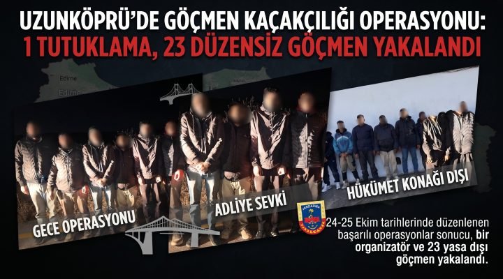 Uzunköprü’de göçmen kaçakçılığı operasyonu
