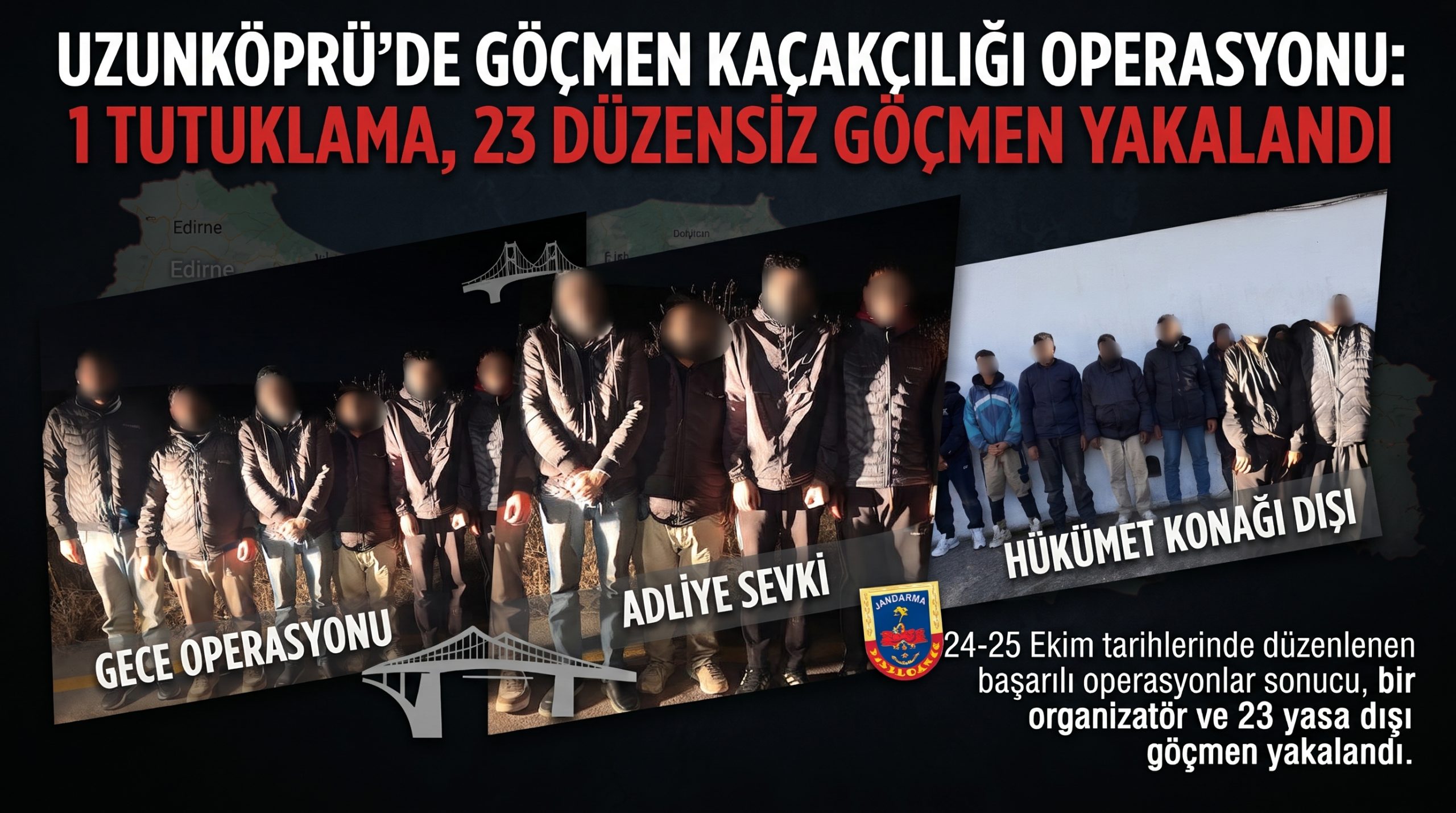 Uzunköprü’de göçmen kaçakçılığı operasyonu