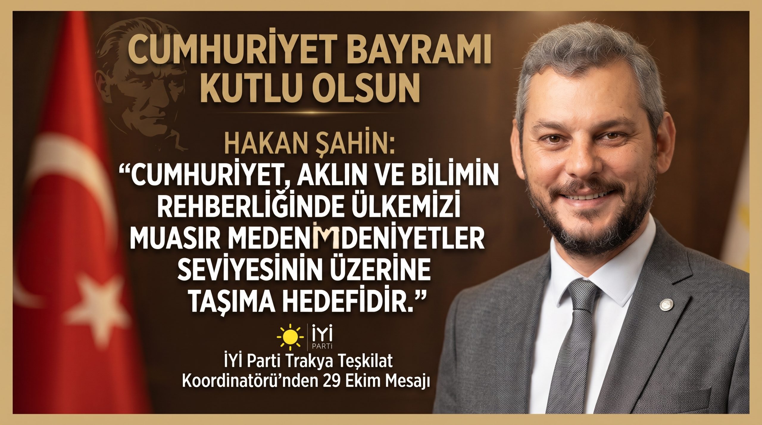 Hakan Şahin’den Cumhuriyet Bayramı kutlaması