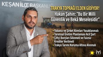Şahin “Topraklarımız elden gidiyor”