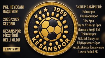 Keşanspor’un fikstürü belli oldu