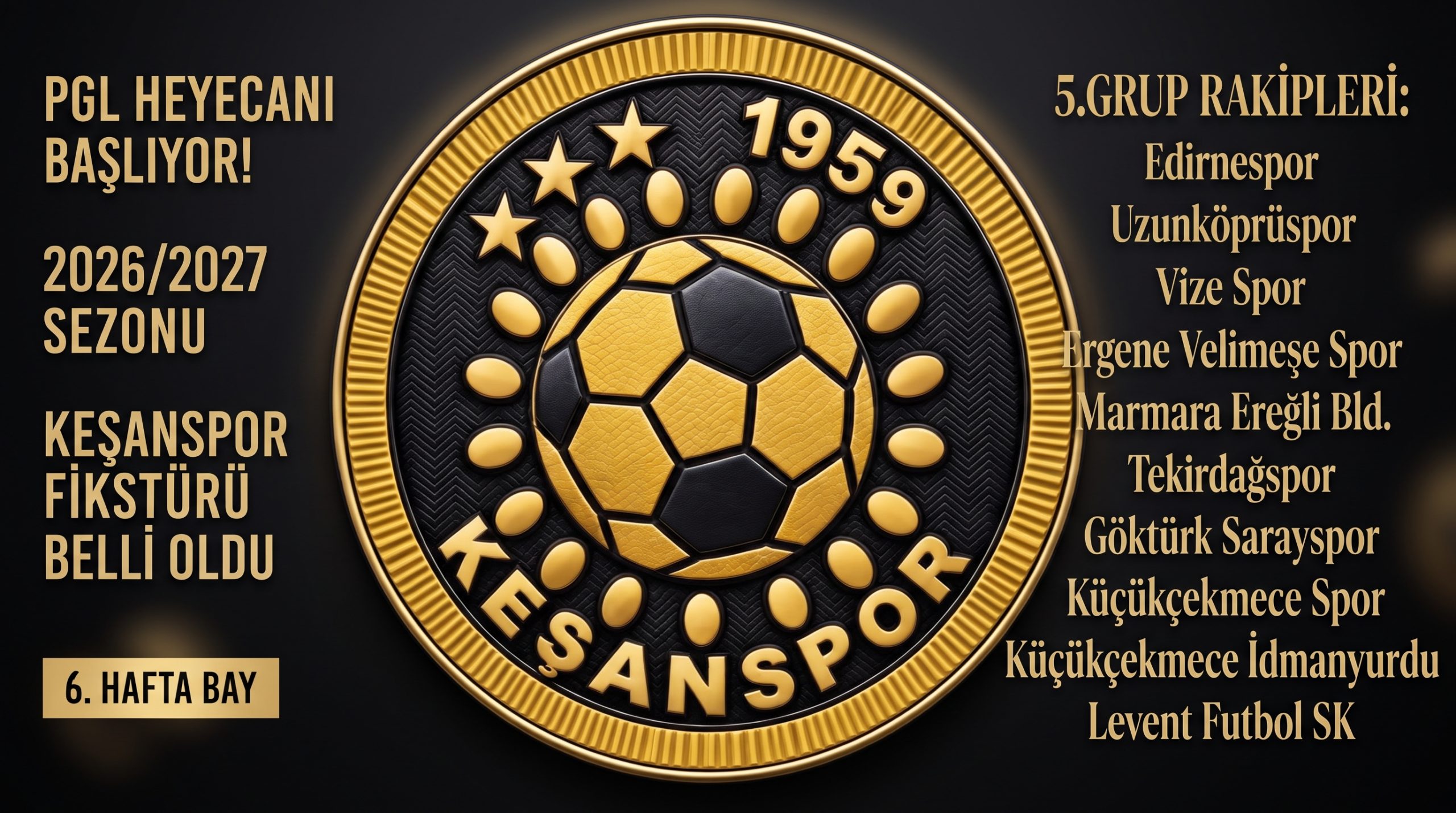 Keşanspor’un fikstürü belli oldu
