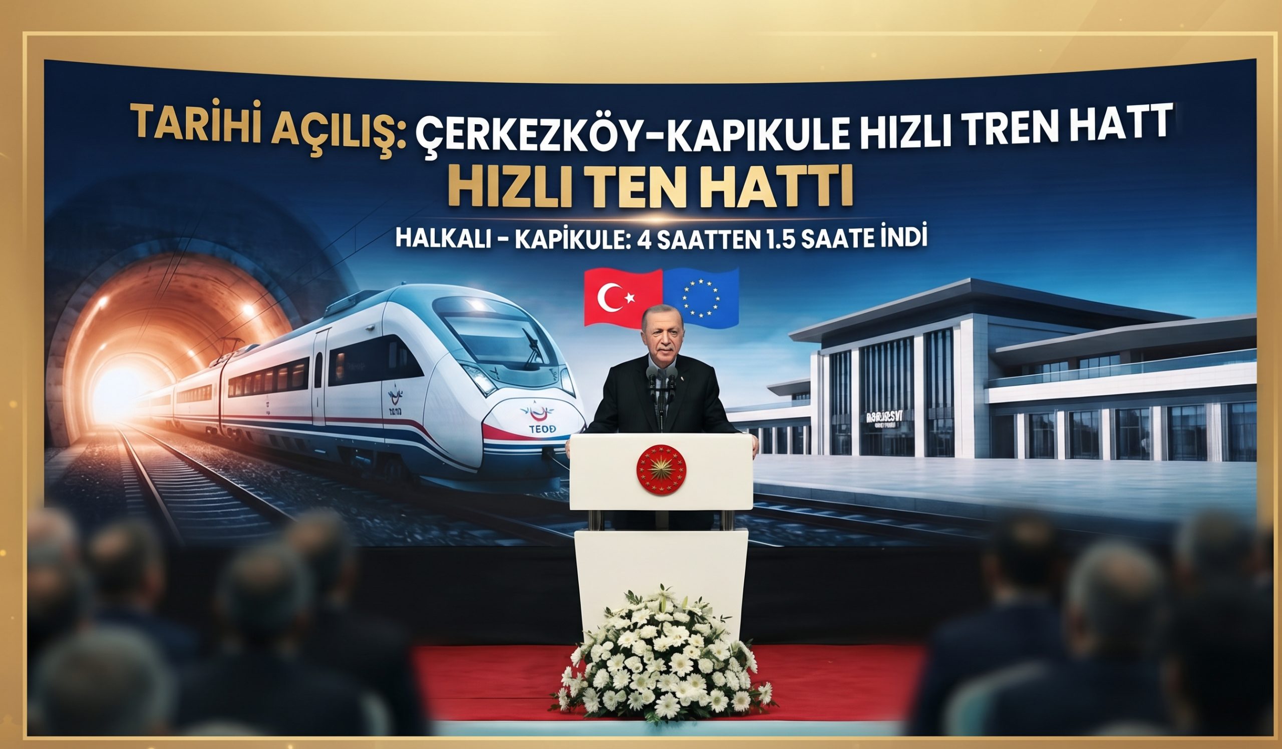 Erdoğan: Halkalı–Kapıkule hattı stratejik bir lojistik omurga olacak