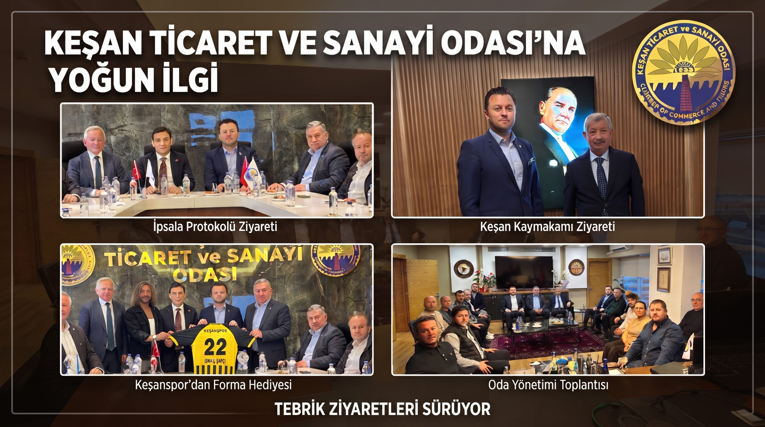 Keşan Ticaret ve Sanayi Odası’na tebrik ziyaretleri sürüyor