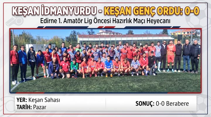 Hazırlık maçı golsüz sona erdi