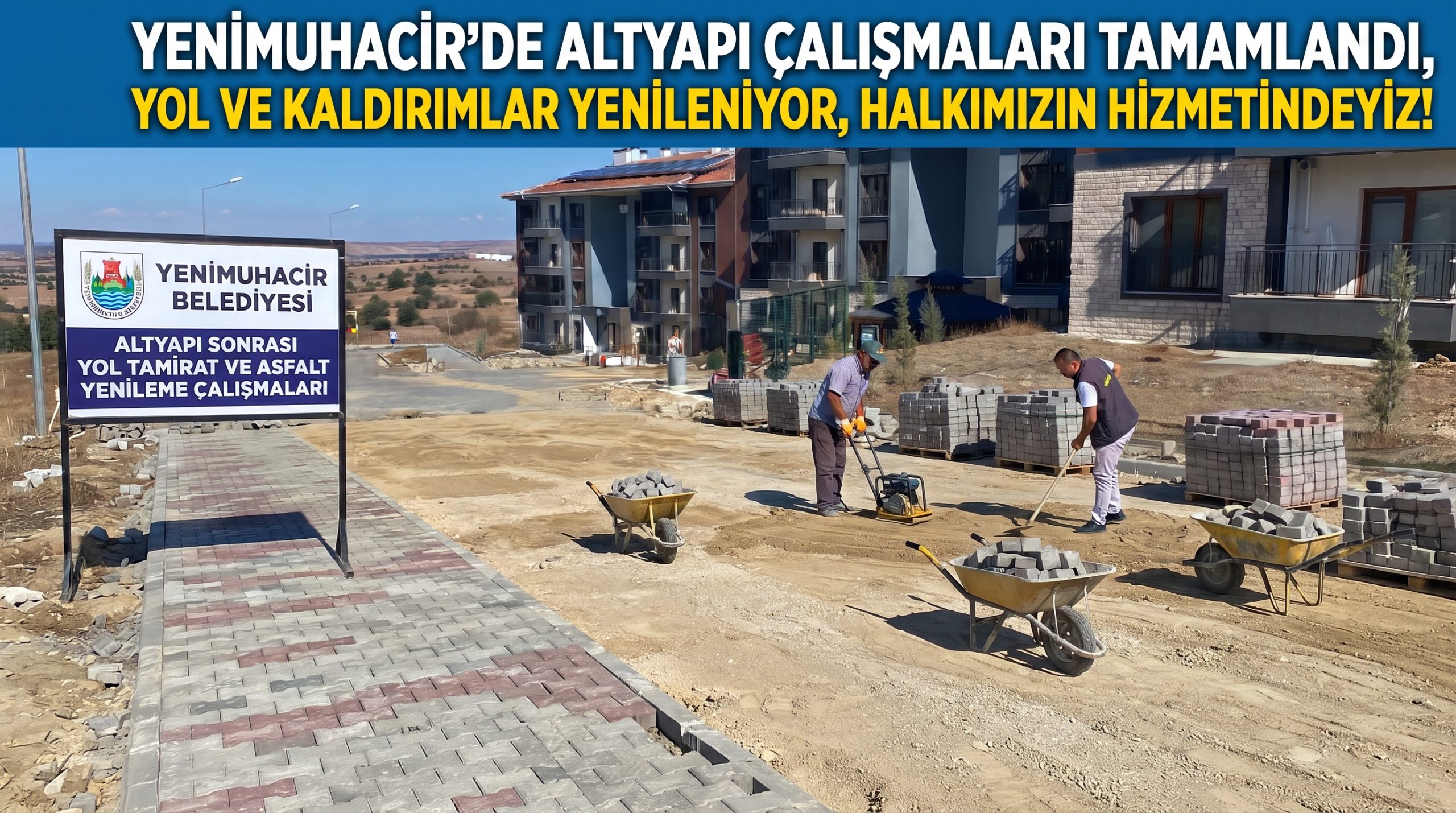 Yenimuhacir Belediyesi’nden altyapı sonrası yol tamiratı