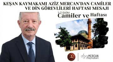 Mercan’dan 1-7 Ekim Camiler ve Din Görevlileri Haftası mesajı