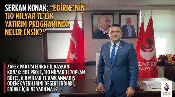 Serkan Konak “Yatırım programında neler ver neler eksik”