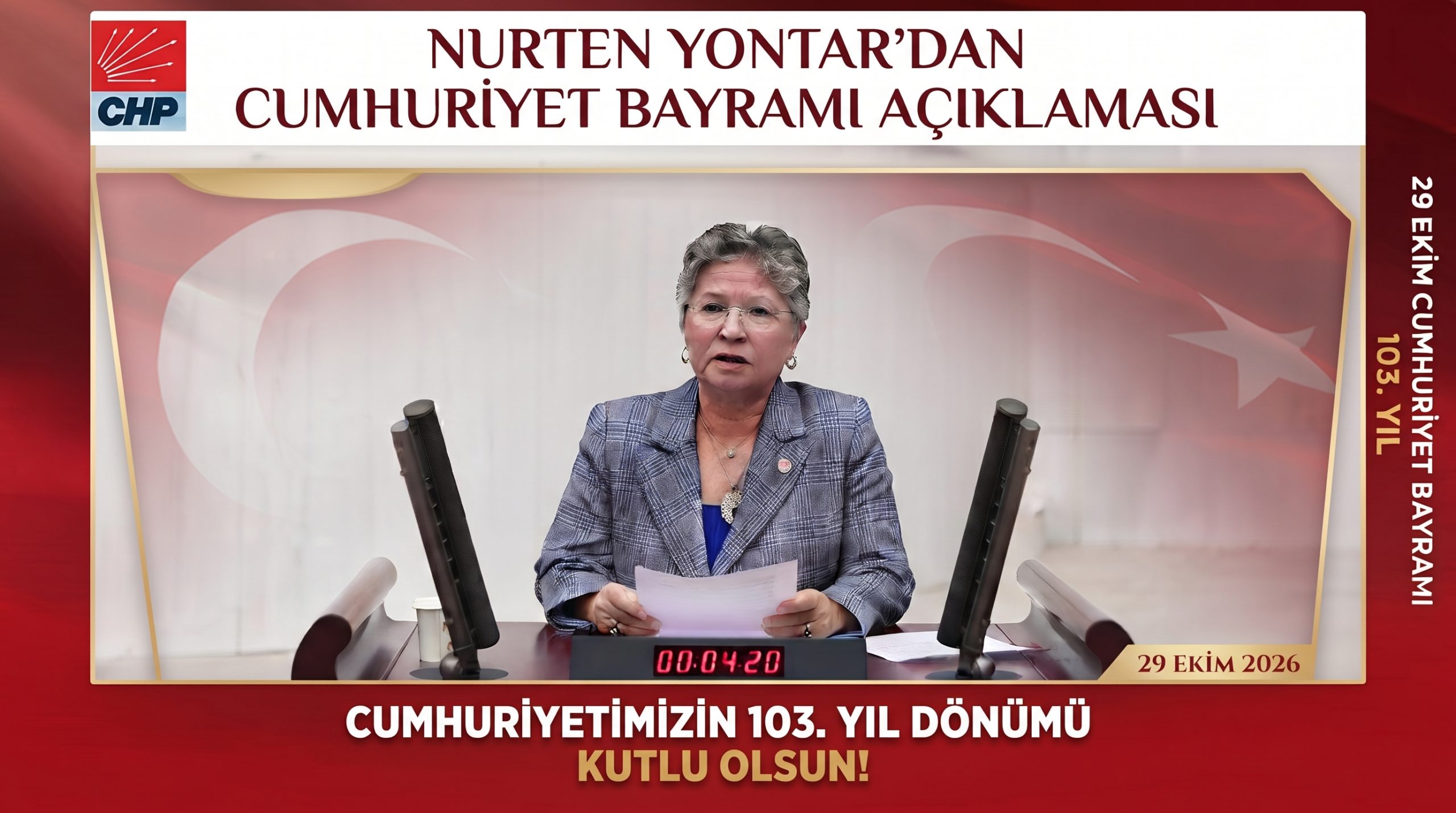 Nurten Yontar’dan Cumhuriyet Bayramı açıklaması