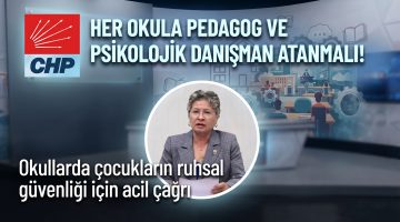 Yontar “Her okula en az bir pedagog ve psikolojik danışman atanmalı!”