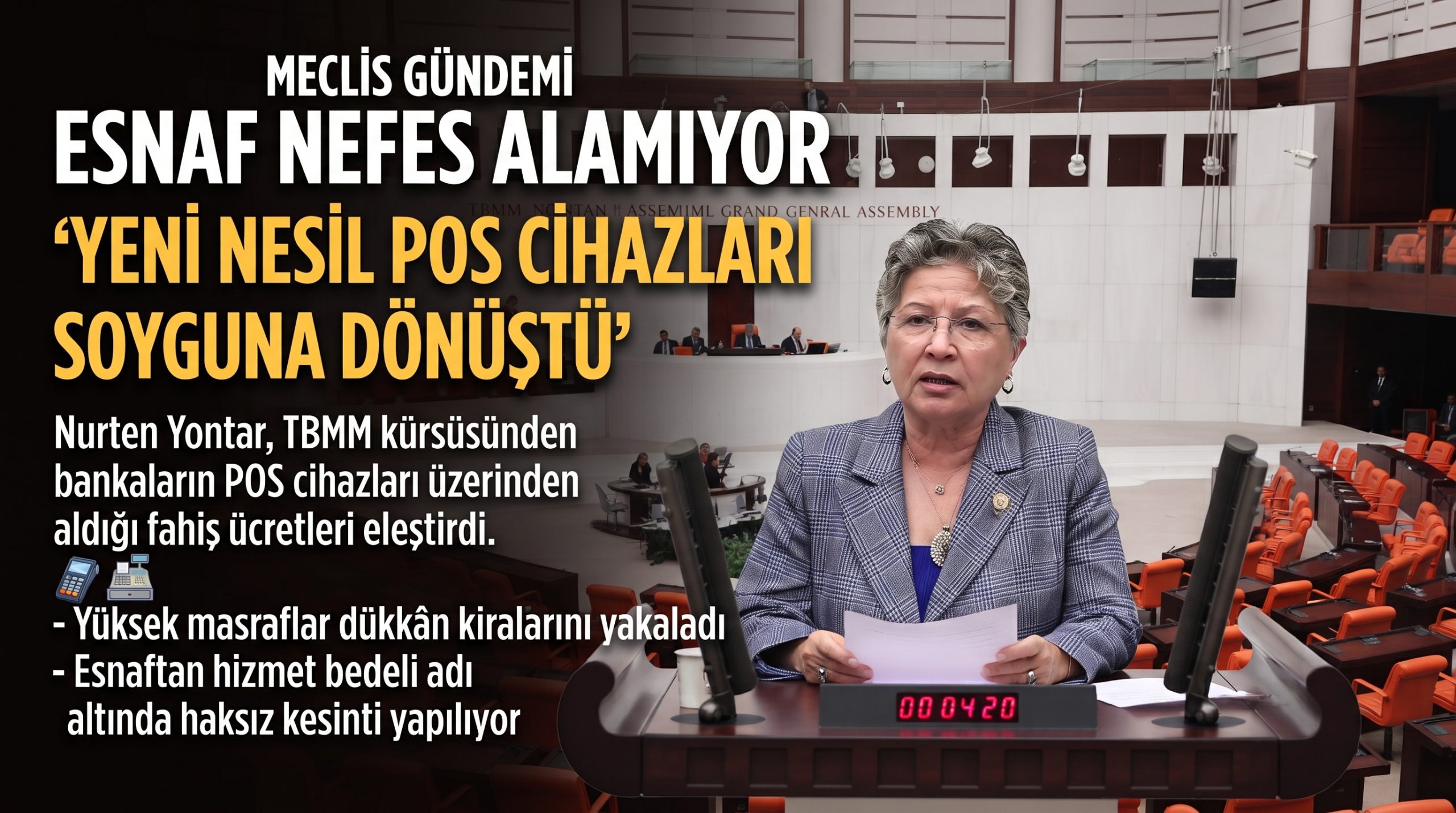 Nurten Yontar’dan esnaf için POS cihazı tepkisi